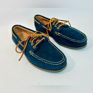 Polo Ralph Lauren Bienne II Moc Toe Boat Style Blue Suede Loafers size 9